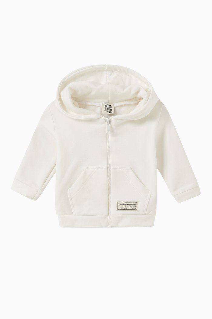 

Logo Hoodie in Organic Cotencel, White