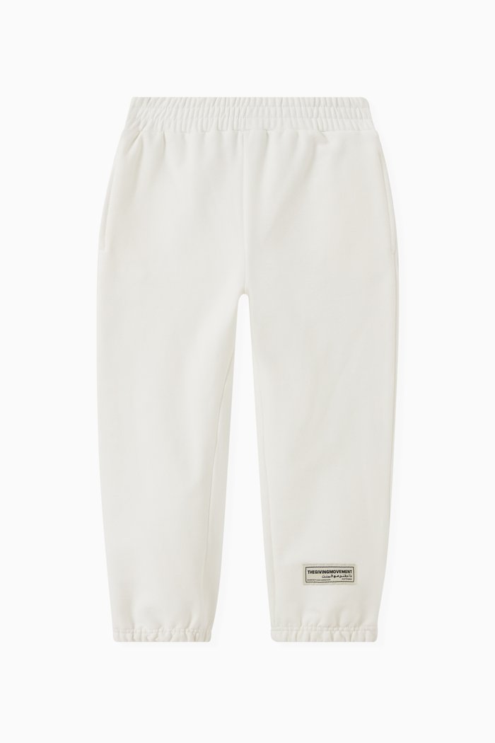 

Logo Sweatpants in Organic Cotton, White