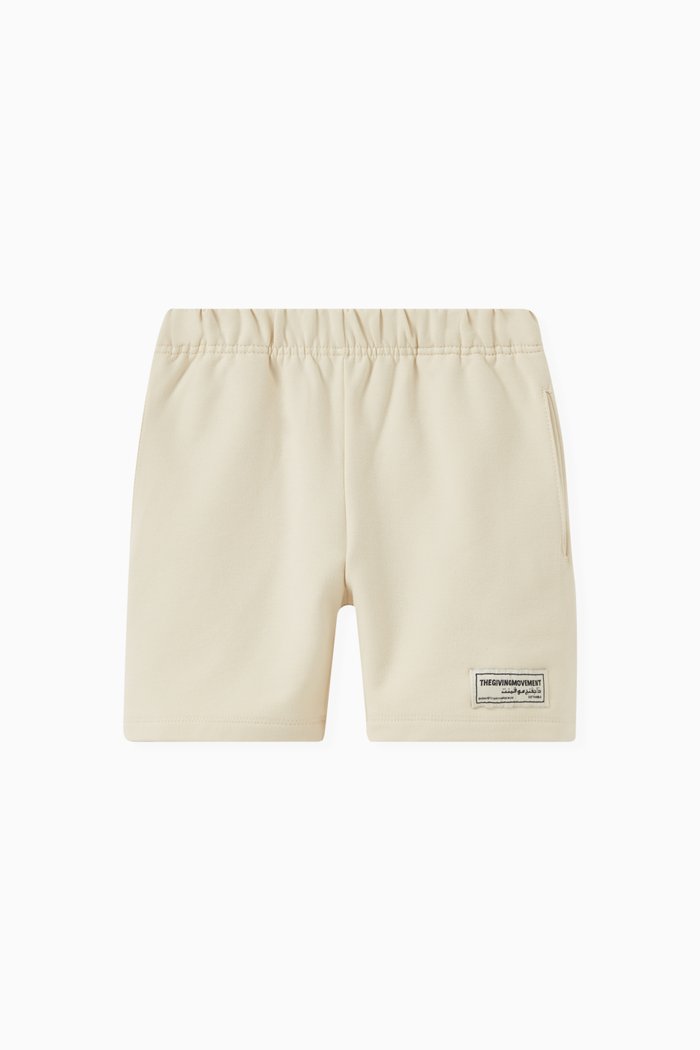 

Logo Lounge Shorts in Organic Cotton, Neutral