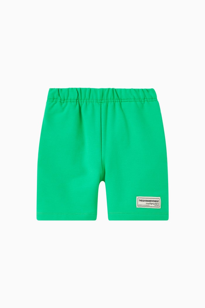 

Logo Lounge Shorts in Organic Cotton, Green