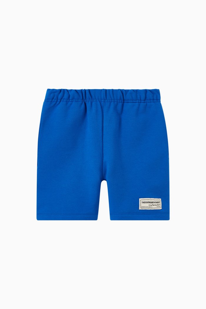

Logo Lounge Shorts in Organic Cotton, Blue