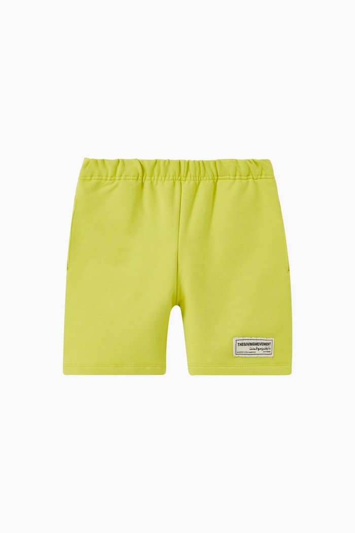 

Logo Lounge Shorts in Organic Cotton, Yellow