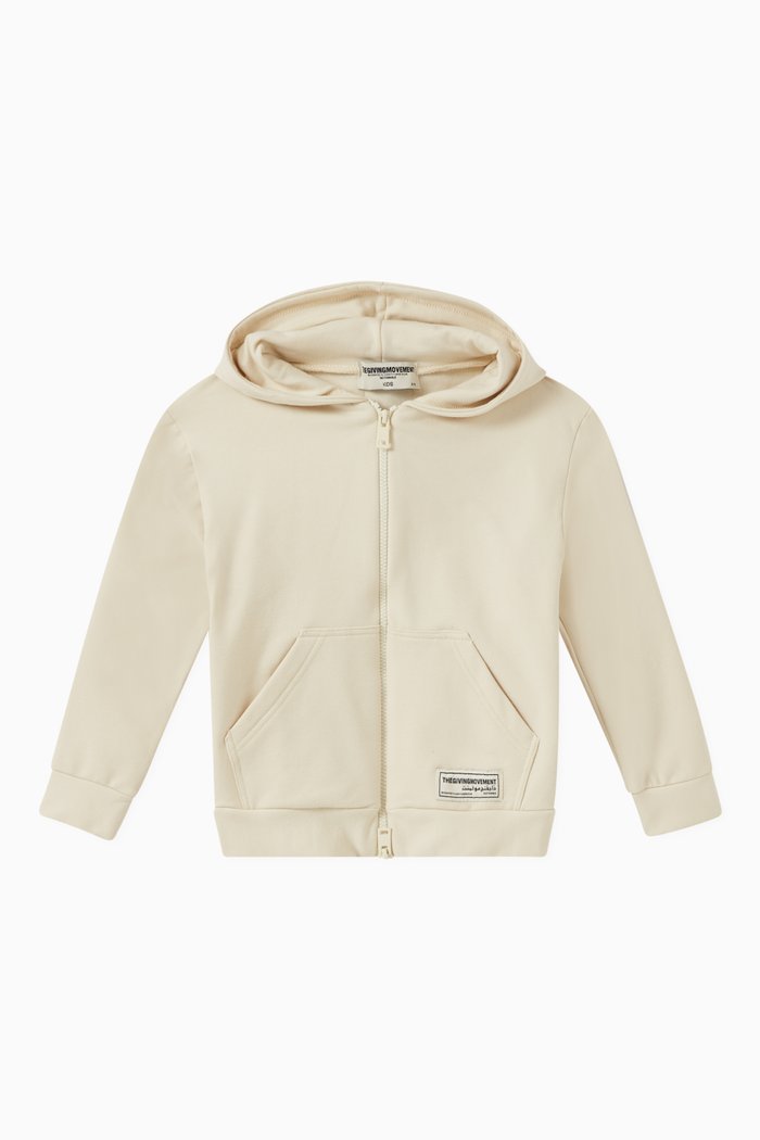 

Logo Lounge Hoodie in Organic Cotton, Neutral