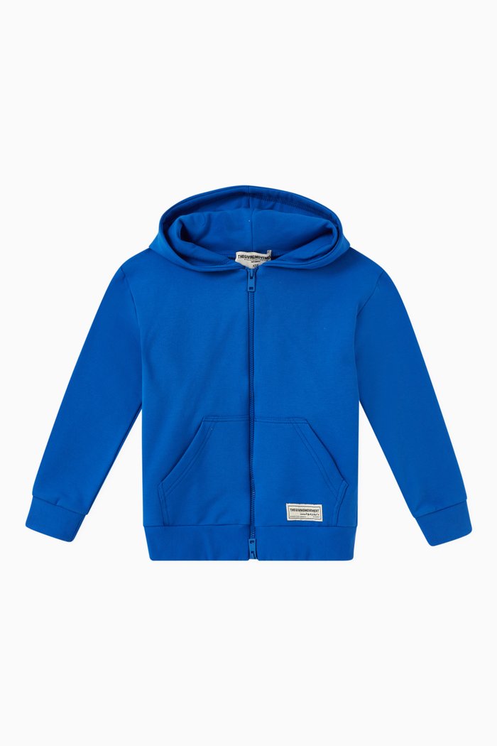 

Logo Lounge Hoodie in Organic Cotton, Blue