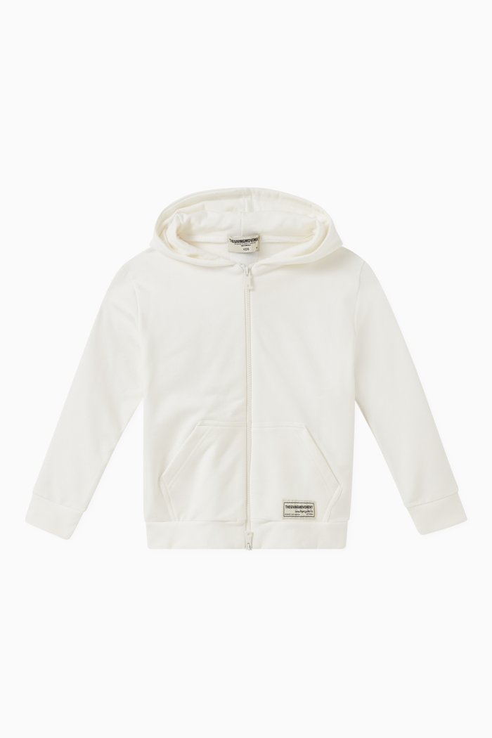 

Logo Lounge Hoodie in Organic Cotton, White