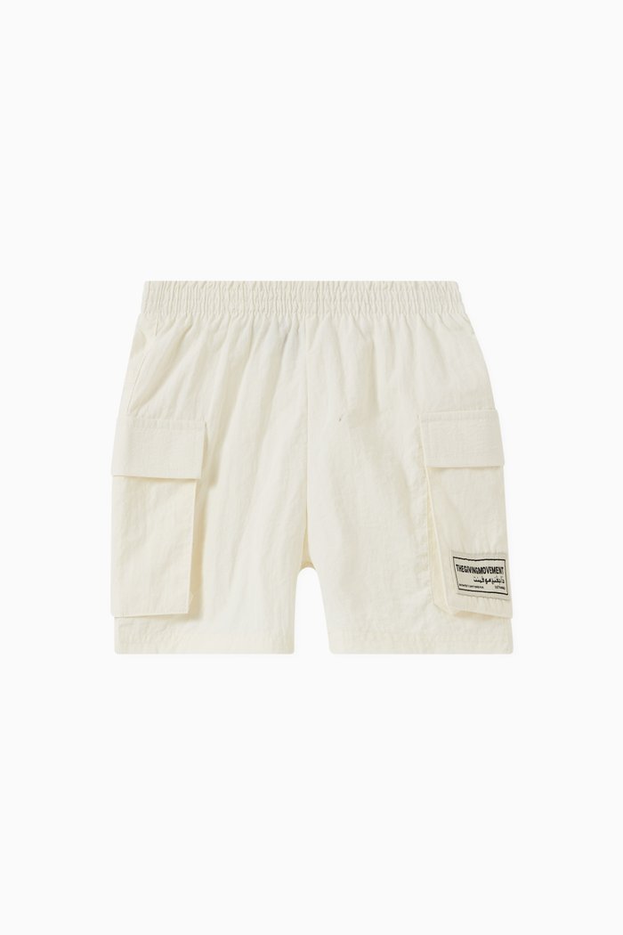 

Logo Cargo Shorts, White