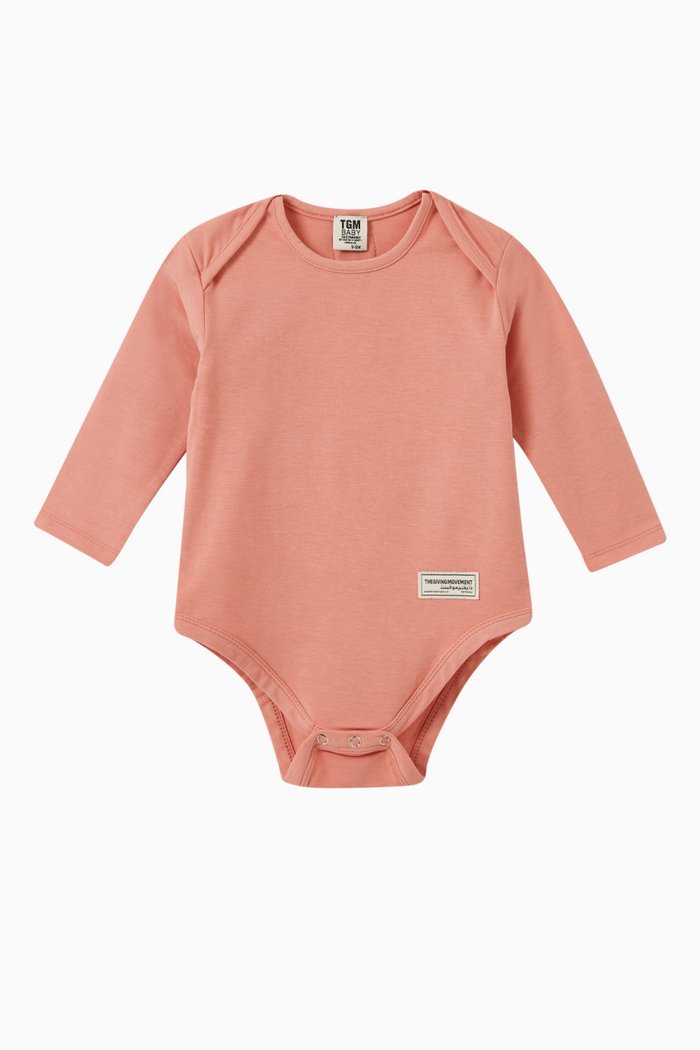 

Logo Bodysuit in Organic Cotencel, Pink
