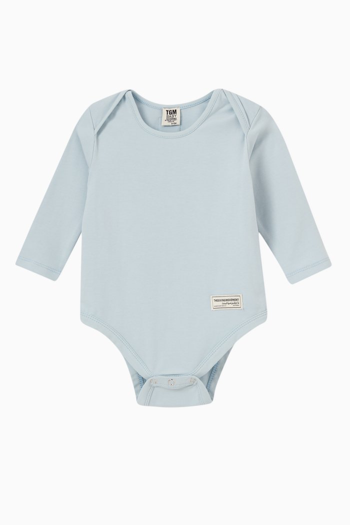 

Logo Bodysuit in Organic Cotencel, Blue