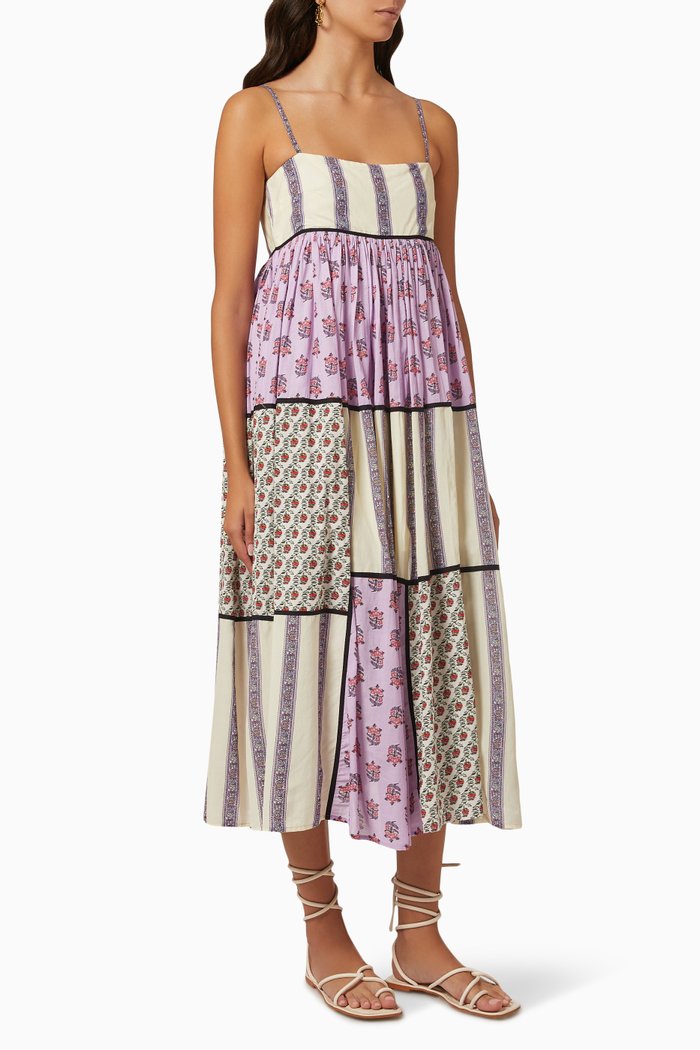 

Saachi Maxi Dress in Cotton, Purple