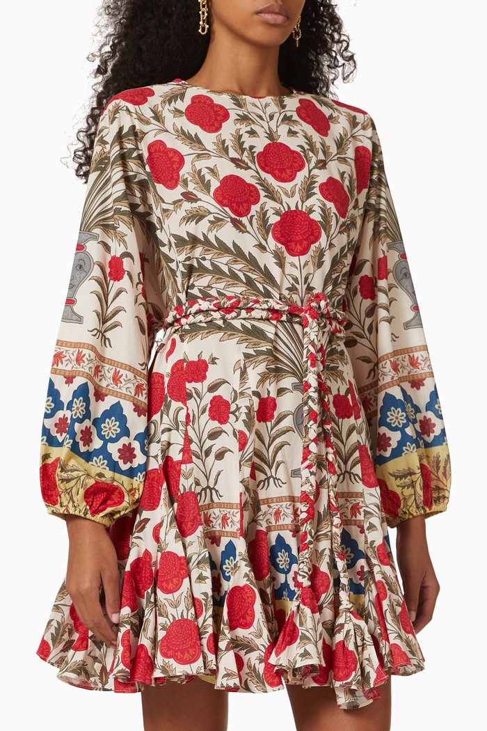 

Ella Mini Dress in Cotton Cambric, Red