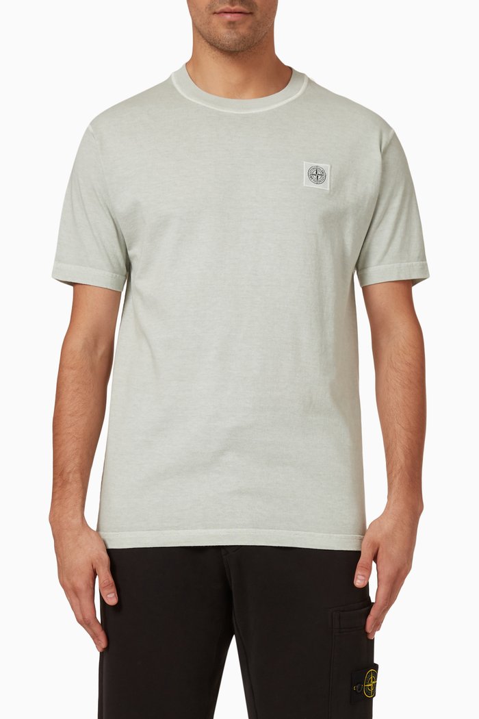 Logo T-shirt in Cotton Jersey, Grey