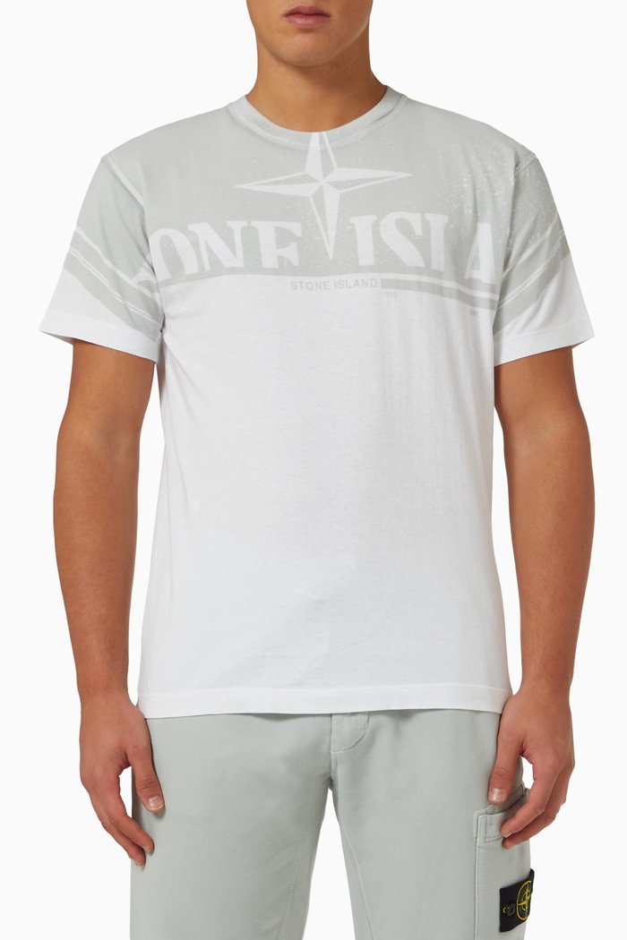 

Mosaic Two Logo T-shirt in Cotton-jersey, White