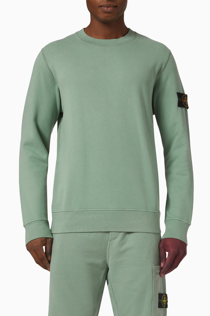

Logo Compass Patch Sweatshirt in Cotton-fleece, Green