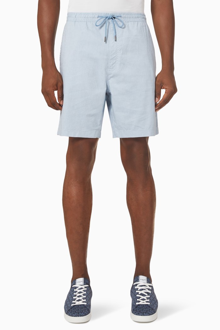

Drawstring Shorts in Stretch Cotton, Blue