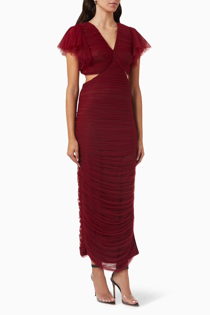 

Cut-out Dress, Burgundy