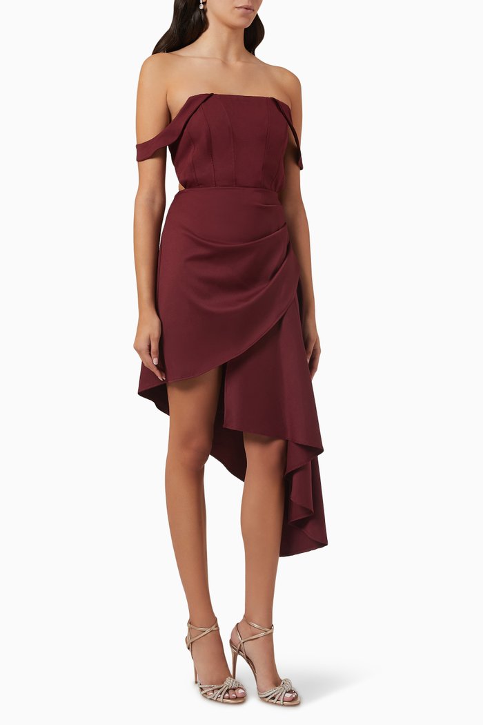 

Off-shoulder Dress, Red