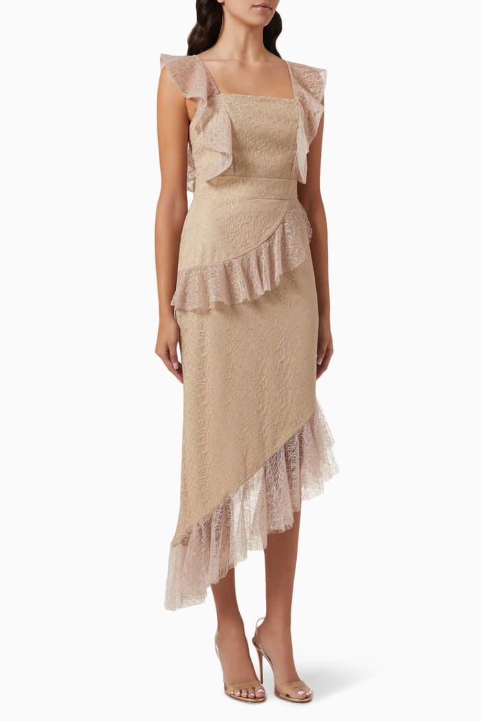 

Frill Dress in Lace, Neutral