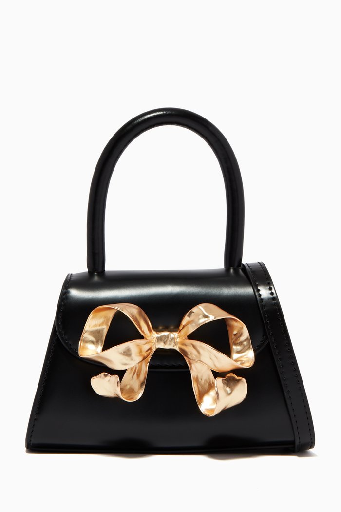 

The Bow Micro Bag in Leather, Black
