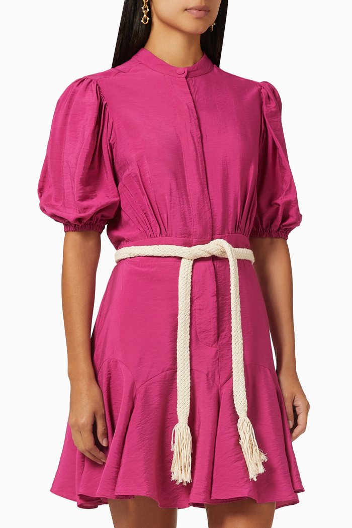 Cheryl Mini Dress in EcoVero-viscose, Pink