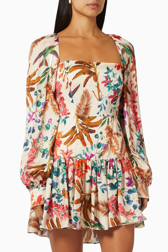 

Cloe Mini Dress in Floss Viscose, Multicolour