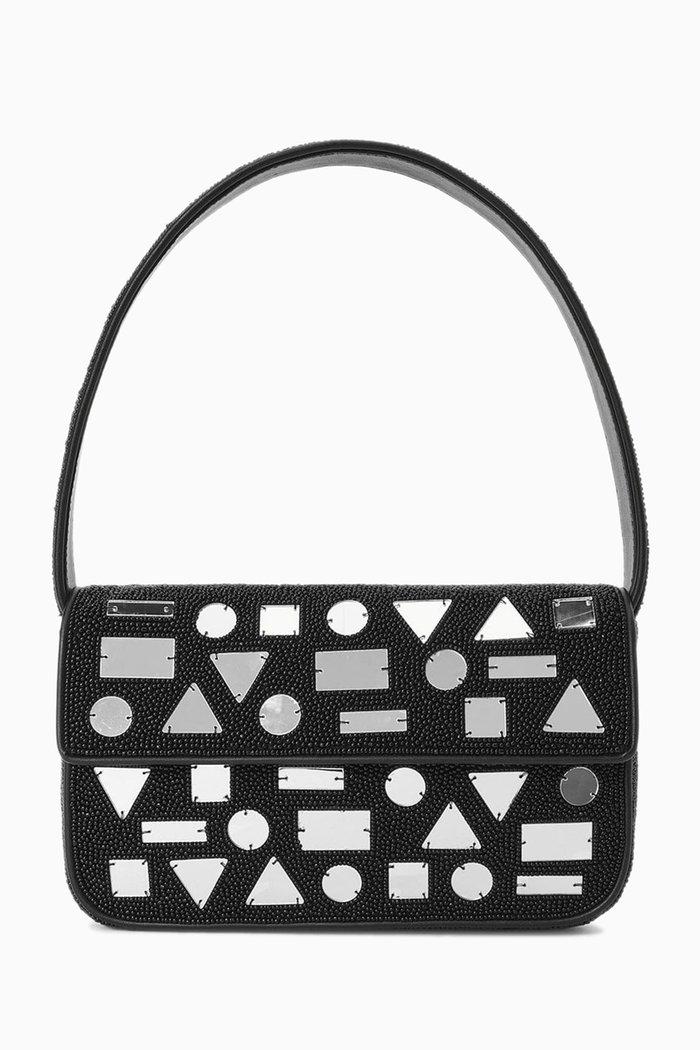 

Tommy Beaded Shoulder Bag, Black