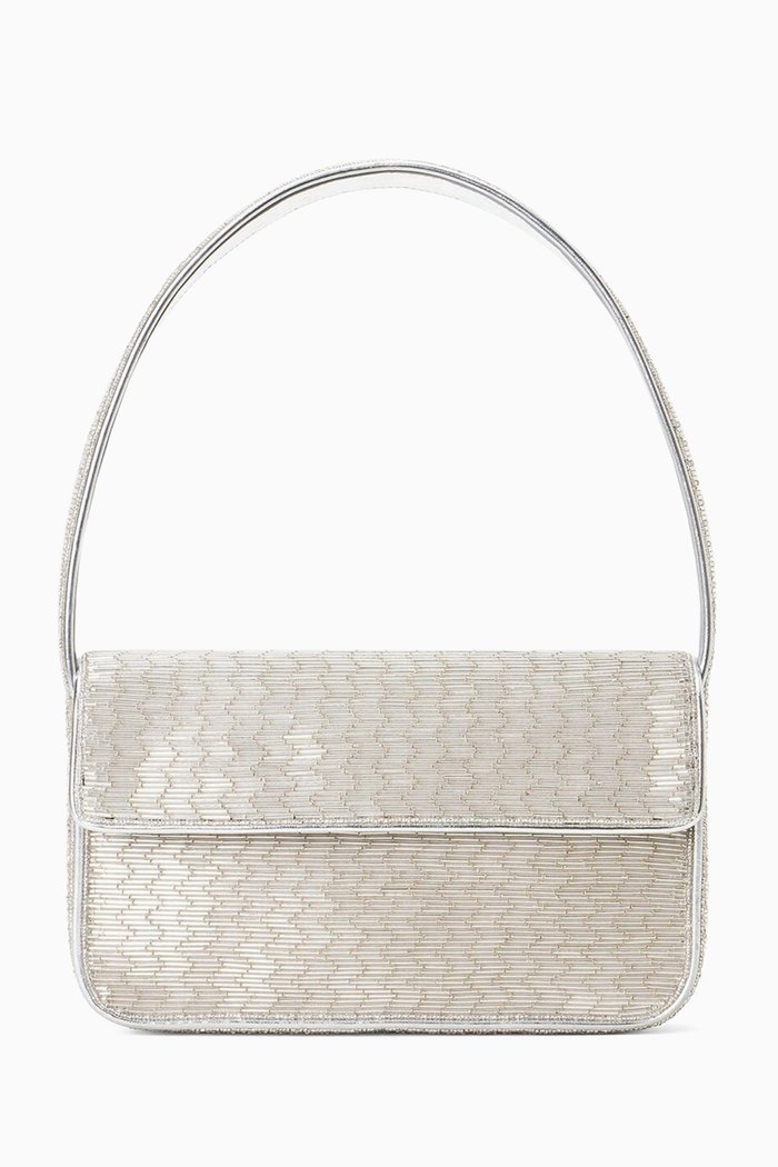 

Tommy Beaded Shoulder Bag, Silver