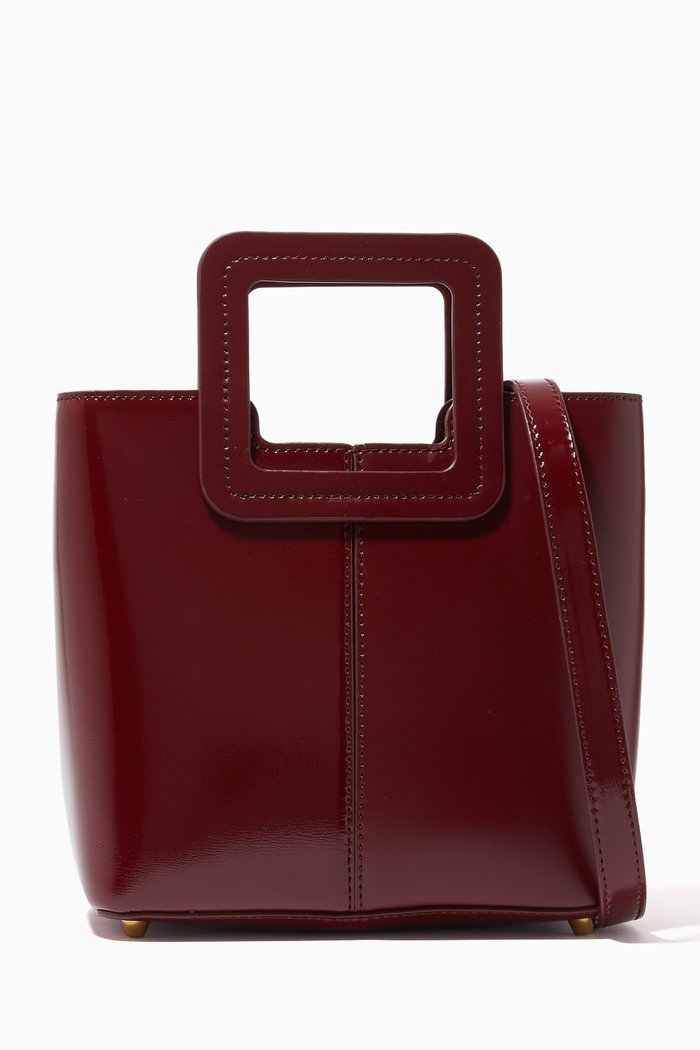 

Mini Shirley Bag in Calfskin, Burgundy
