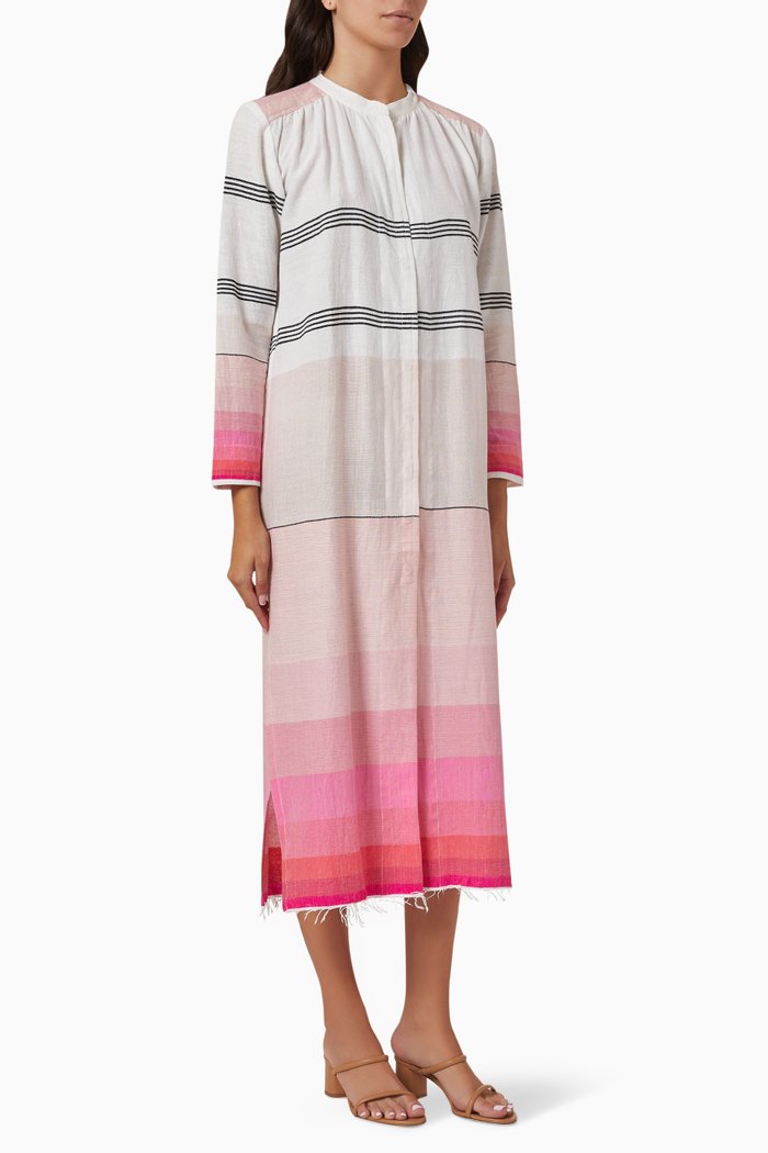 

Zena Midi Shirtdress in Cotton, Pink