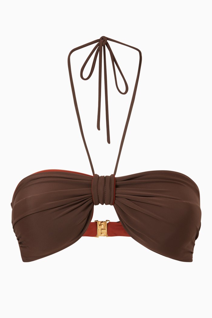 Maria Bikini Top, Brown