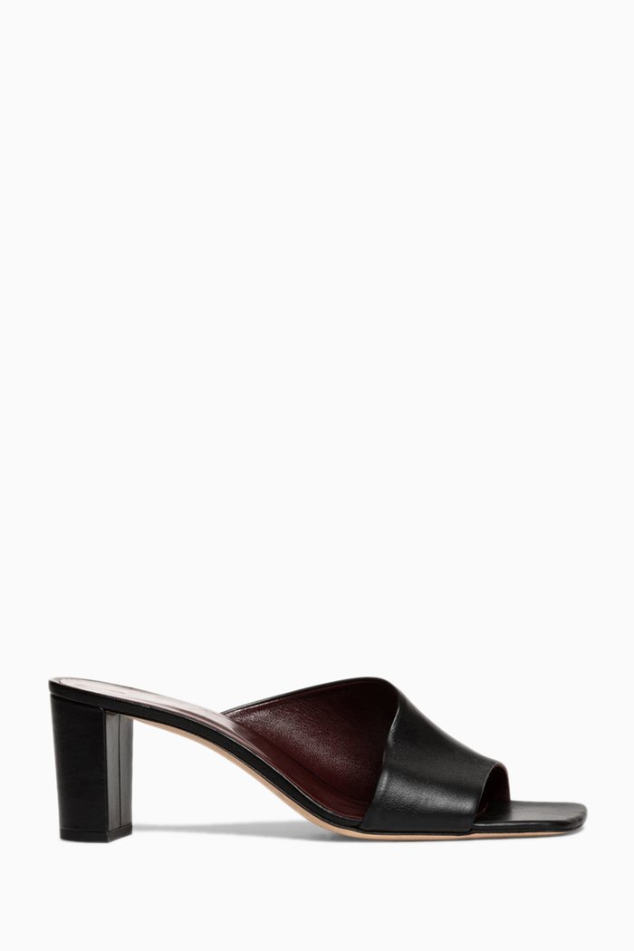 

Nevil Heel Mule Sandals in Nappa, Black