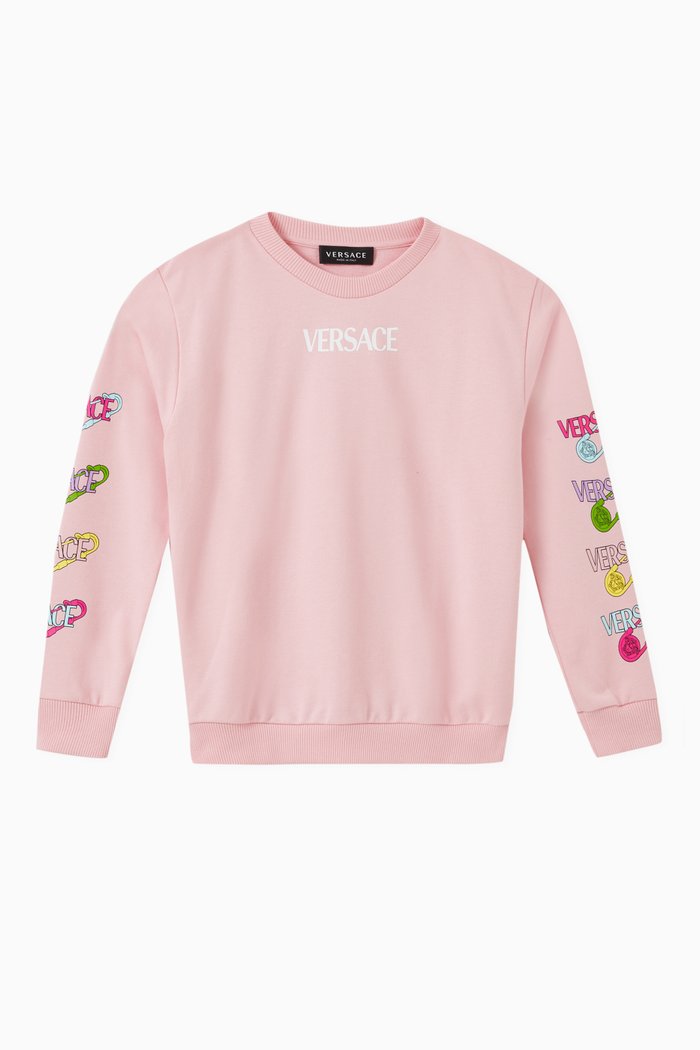 

Safety Pin Sweatshirt in Cotton, Pink