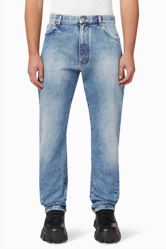 

Straight Leg Jeans in Denim, Blue