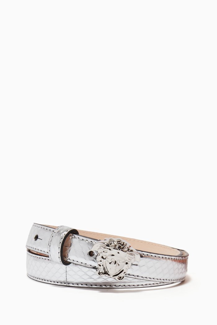 

La Medusa Belt in Leather, Silver