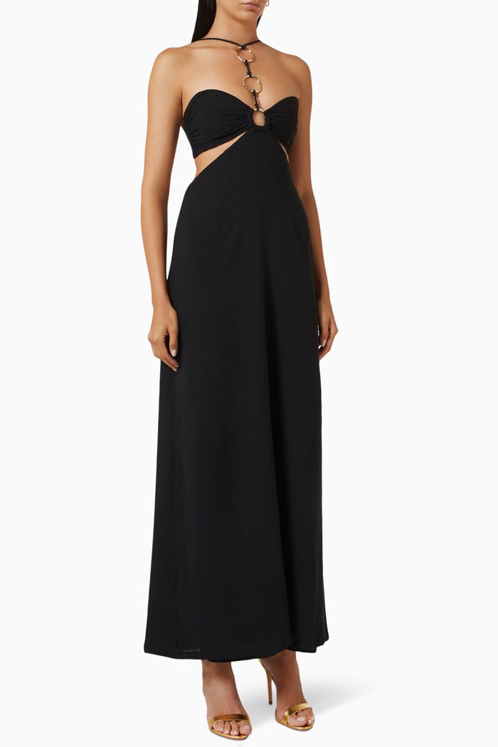 

Playa Maxi Dress in Cotton, Black