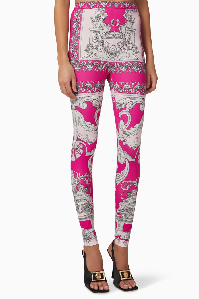 

Baroque Leggings in Lycra, Pink