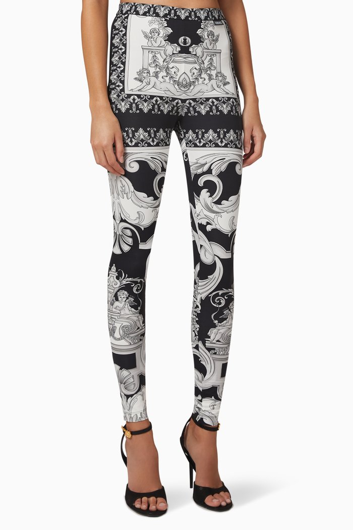 

Baroque Leggings in Lycra, Black