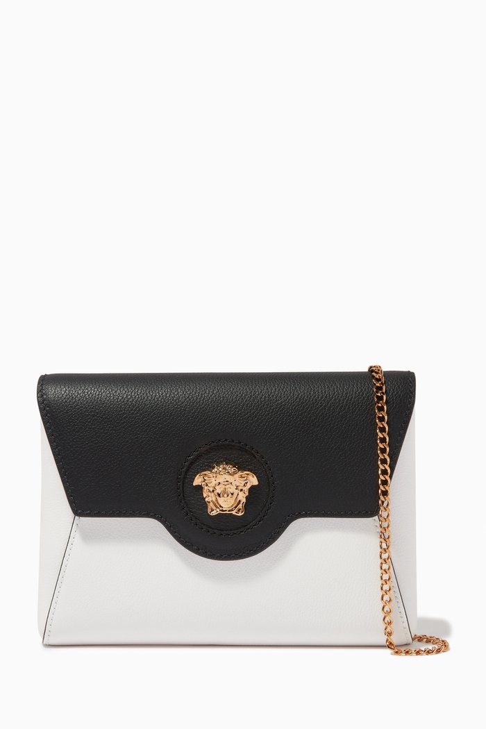 

La Medusa Envelope Clutch in Leather, White