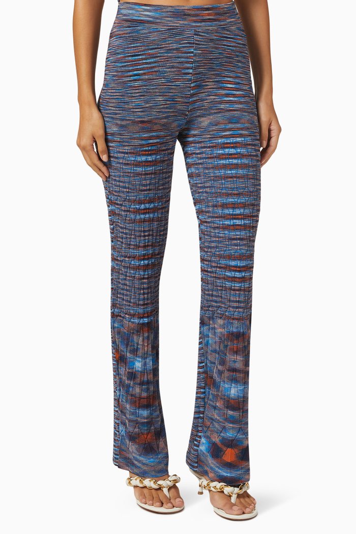 

Georgette Space Dye Pants, Blue