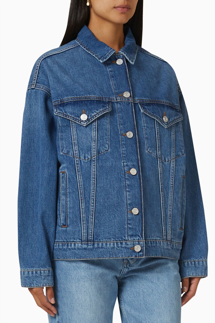 

Le Oversized Jacket in Denim, Blue
