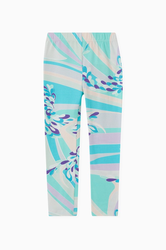 

Lily Print Leggings in Jersey, Blue