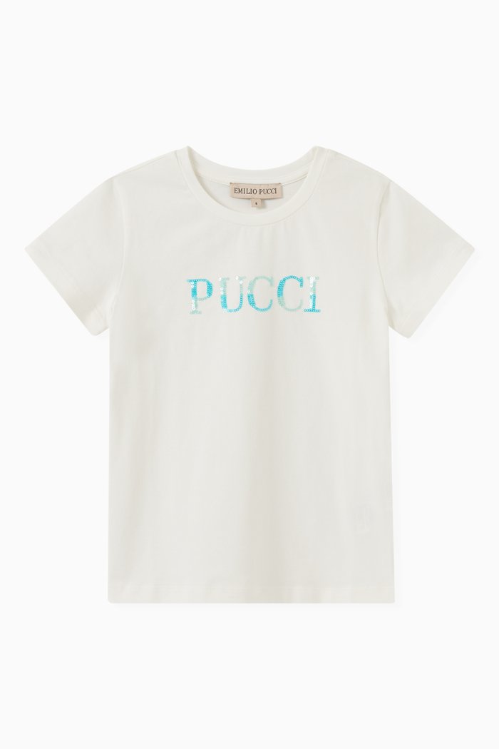 

Lily Logo Print T-shirt in Jersey, White