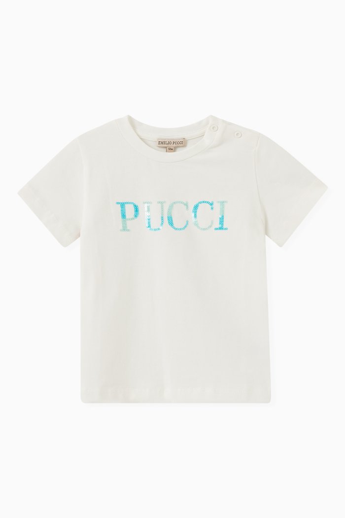 

Lily Logo Print T-shirt in Jersey, White