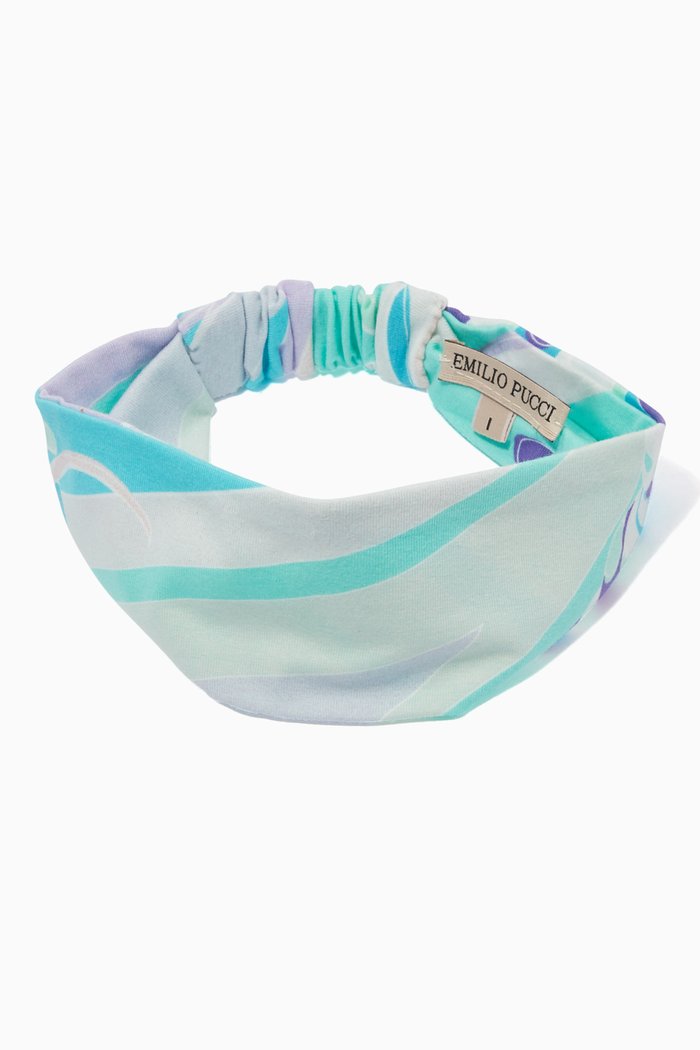 Lilly Headband in Cotton, Blue