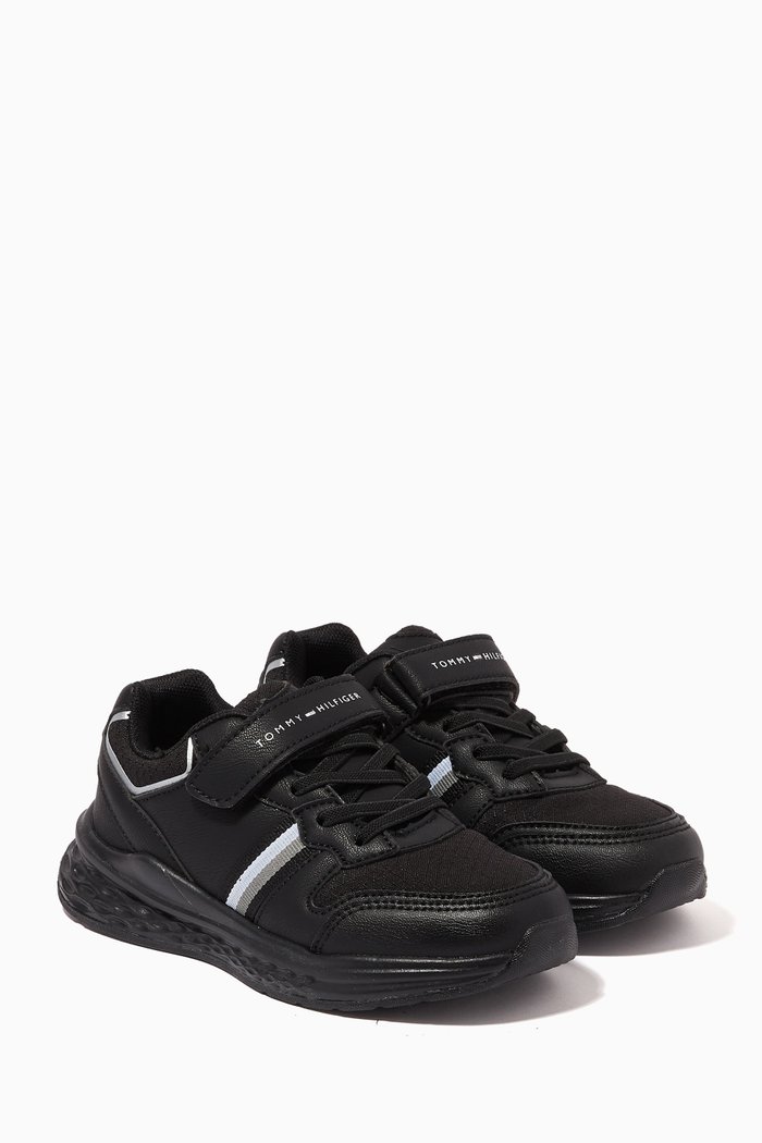 

Logo Bulky Sneakers in Synthetic Leather, Black