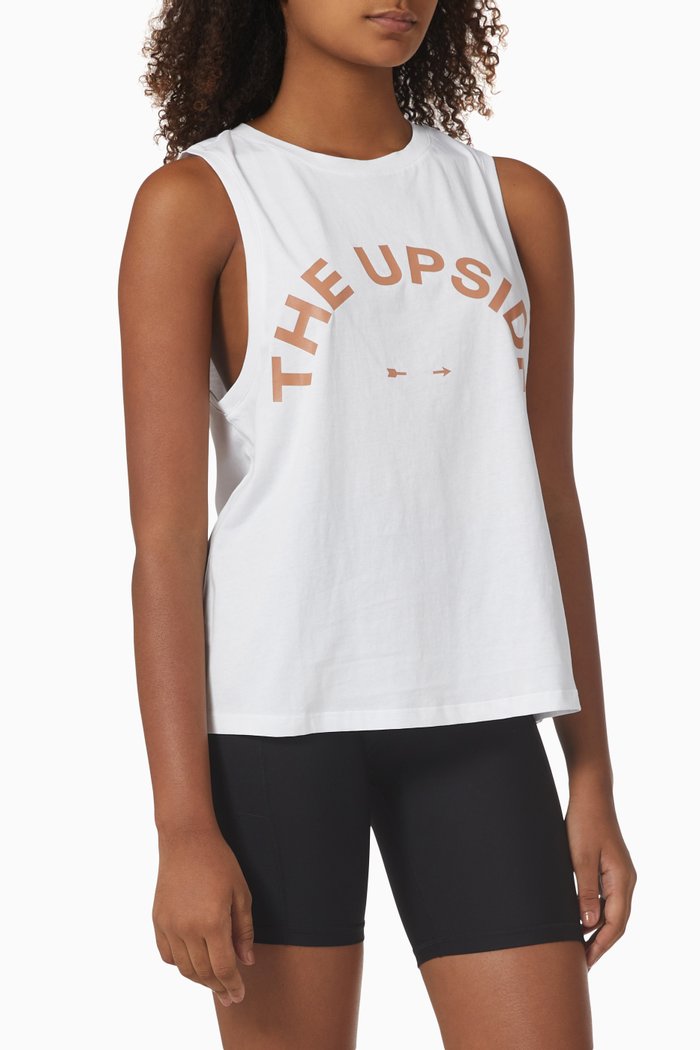 

Sarah Tank Top in Organic Cotton, White