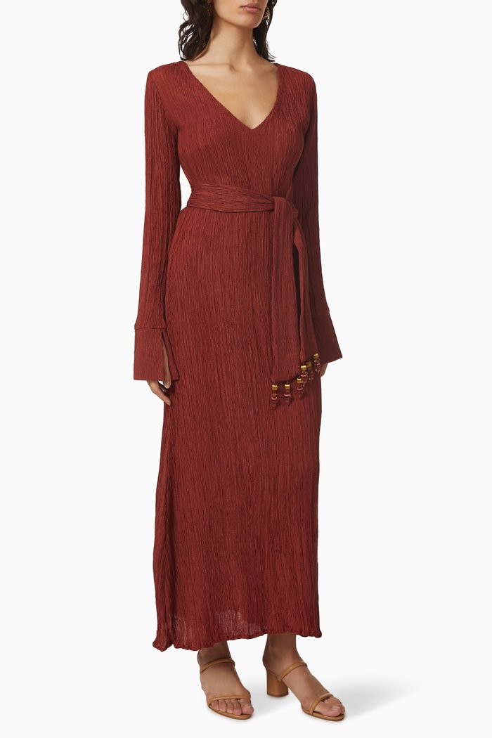 

Celine Dress in Bamboo Blend, Burgundy