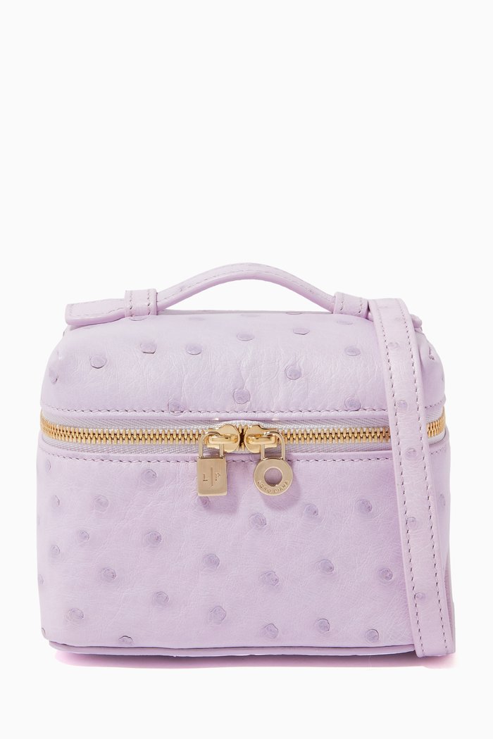 

Extra Pocket L11.5 Pouch in Ostrich Leather, Purple