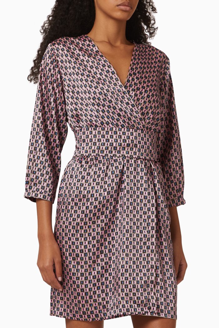 

Satira Wrap Front Mini Dress, Pink