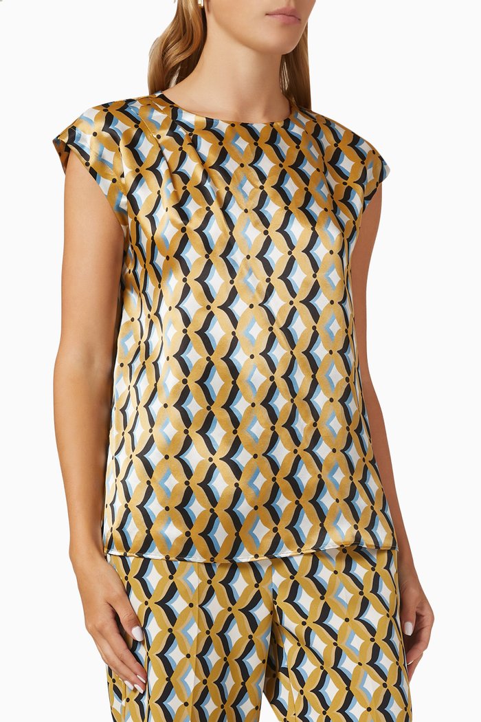 

Giungla Top in Silk Satin, Neutral