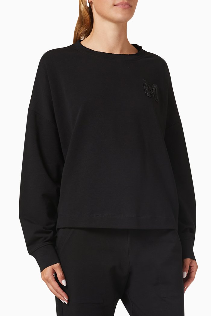 

Monogram Oversized Sweatshirt in Cotton, Black